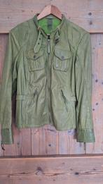 Vintage Gipsy Leren Jasje Dames - Fris Groen (L/XL), Gipsy, Maat 42/44 (L), Ophalen of Verzenden, Gedragen