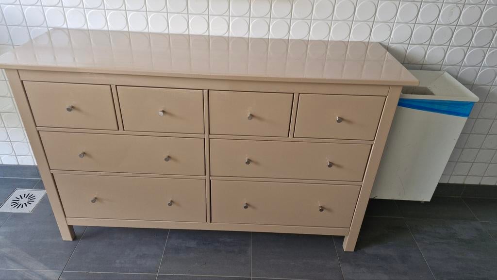 Ikea hemnes ladenkast commode beige geverfd, Ophalen, Gebruikt, 5 laden of meer, 150 tot 200 cm