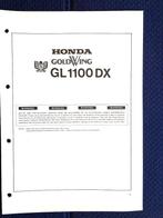 Honda GoldWing GL1100DX 1980 Set-up Instructions, Verzenden, Honda