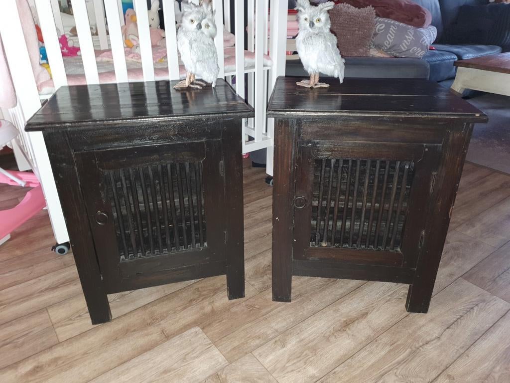 2 nachtkastjes, Ophalen, Gebruikt, Minder dan 45 cm