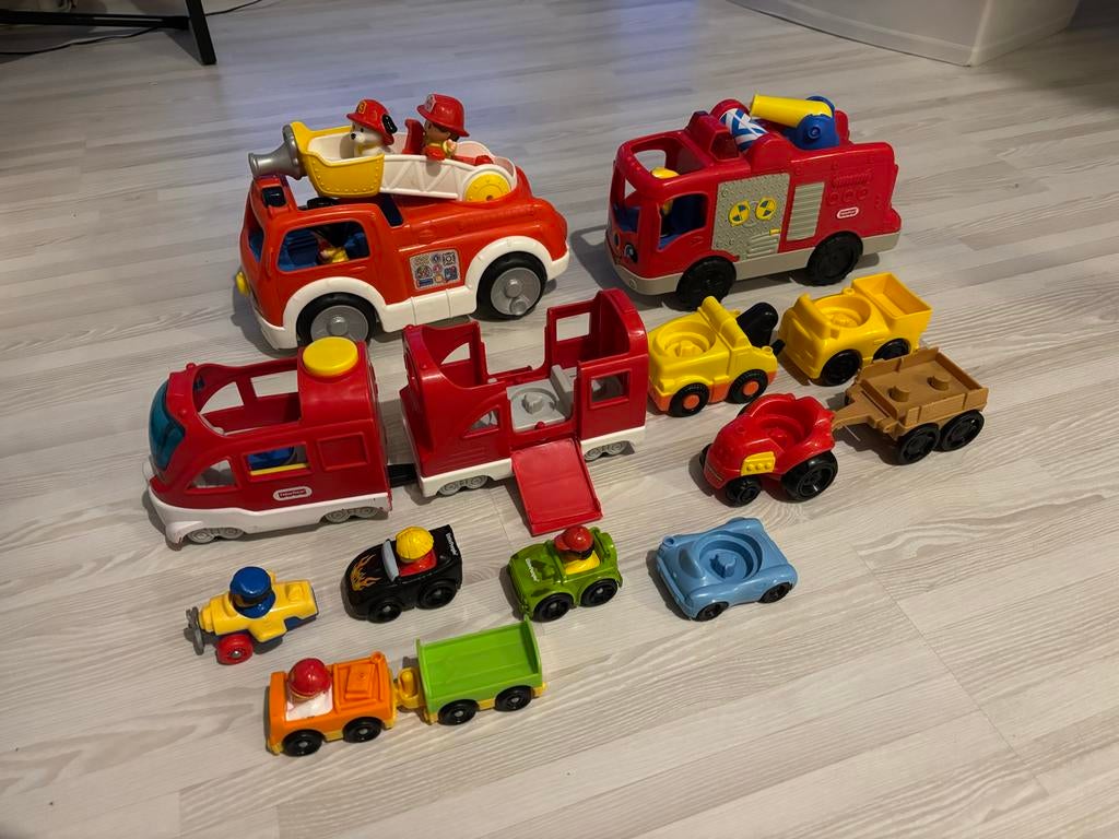 Little People Voertuigen: oa Brandweer, Trein, Tractor, Ophalen of Verzenden, Gebruikt
