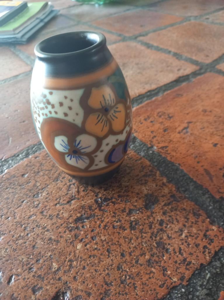 1x vaasje plateel eskaf nr.249, Antiek en Kunst, Ophalen