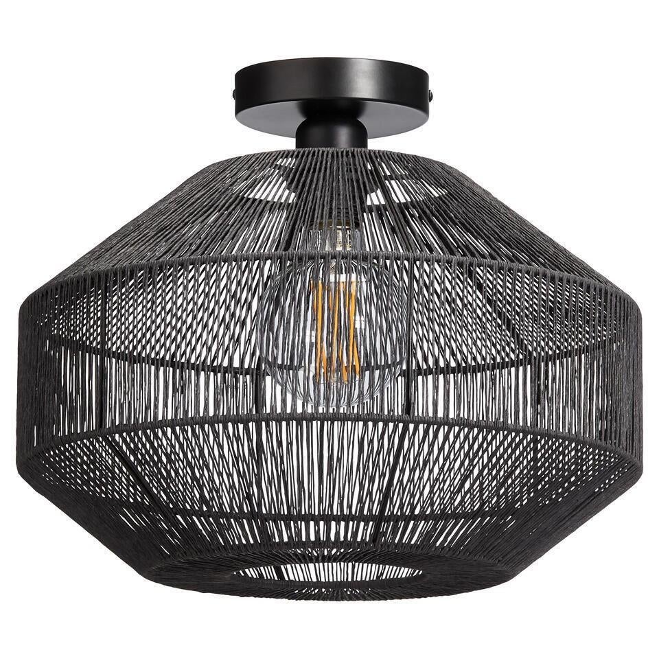 2x Zwarte plafondlampen - Zo goed als nieuw, Huis en Inrichting, Lampen | Plafondlampen, Ophalen, Zo goed als nieuw, Overige materialen