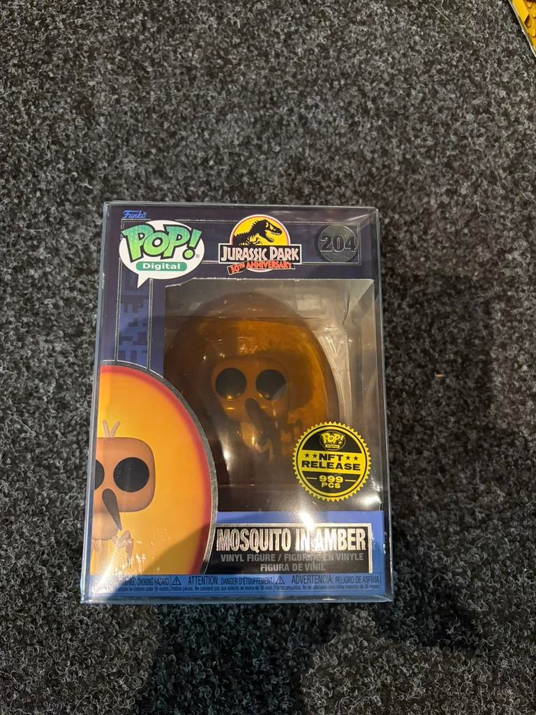 Funko Pop NFT Jurassic Park Mosquito in Amber 204, Verzamelen, Poppetjes en Figuurtjes, Ophalen of Verzenden, Nieuw