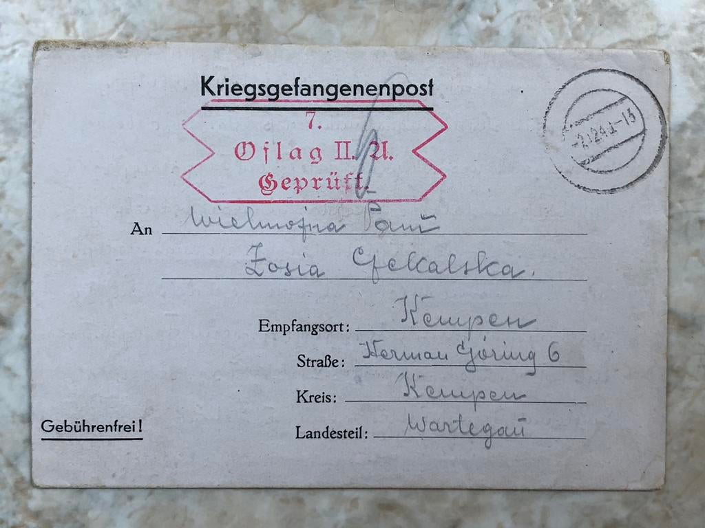 Krijgsgevangenenpost, gestempeld 5.12.40., Verzamelen, Militaria | Tweede Wereldoorlog, Verzenden, Landmacht, Duitsland, Overige typen