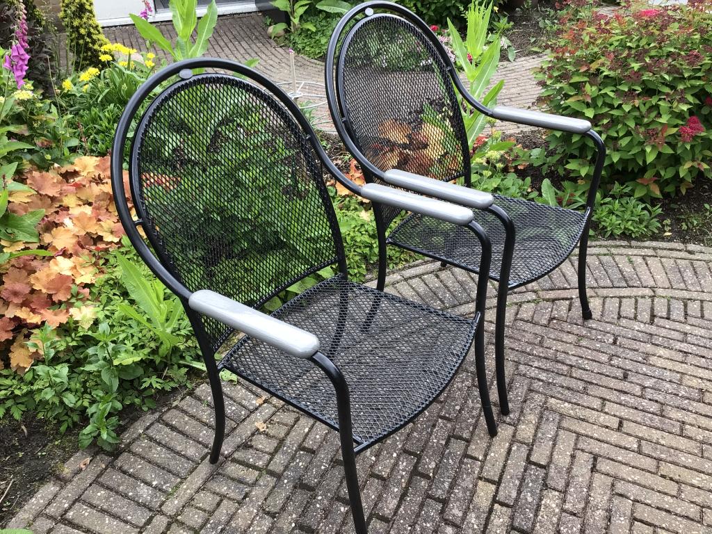 2 of 4 Zeer fraaie Royal Garden 'Comfort' tuinstoelen., Tuin en Terras, Tuinstoelen, Ophalen, Zo goed als nieuw, Metaal, Stapelbaar