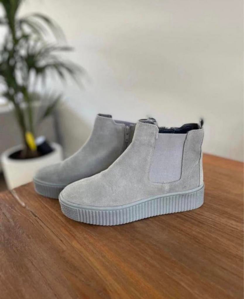 Stoere Leren Boots!, Verzenden, Zo goed als nieuw, Grijs