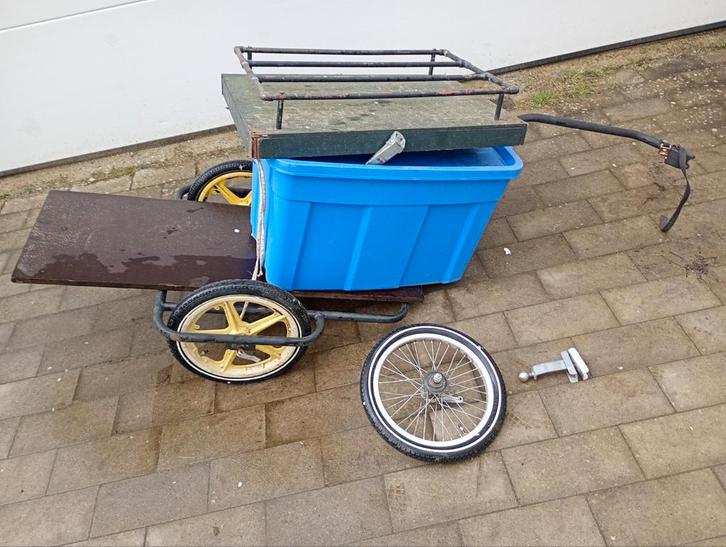 Fietskar visaanhanger fietsaanhanger opknapper, Fietsen en Brommers, Fietsaccessoires | Aanhangers en Karren, Gebruikt, Overige typen