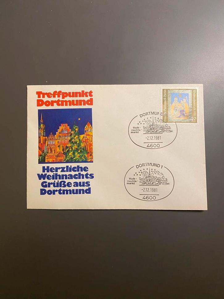 FDC Duitsland Berlijn 1981 Kerstmarkt Dortmund, Verzamelen, Ansichtkaarten | Themakaarten, Ongelopen, 1980 tot heden, Feest(dag)