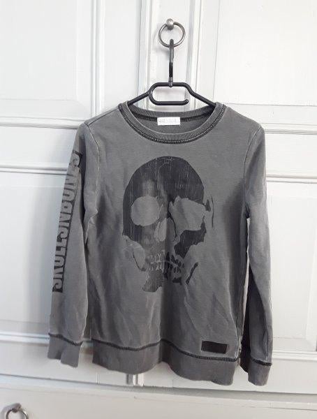 Stoere trui- sweater met opdruk skullsnbones, Ophalen of Verzenden, Zo goed als nieuw, Jongen, Trui of Vest