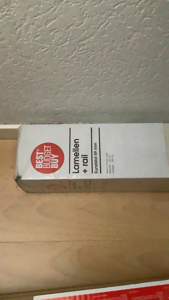 Lamellen + rail, kunststof, 250x250 cm, Huis en Inrichting, Stoffering | Gordijnen en Lamellen, Ophalen, 200 cm of meer, Wit, Nieuw