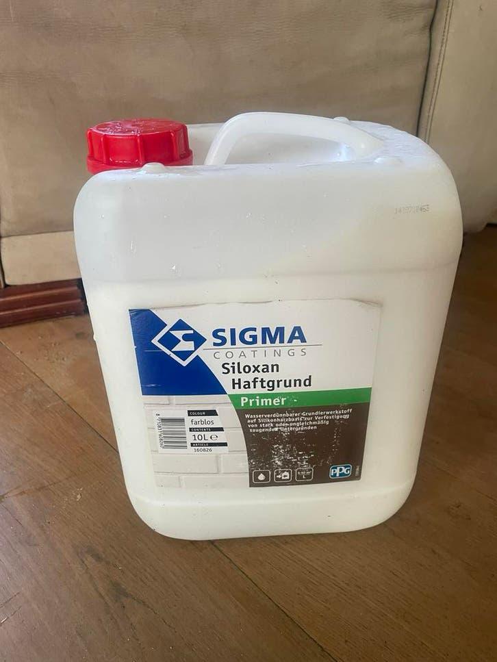 SIGMA Siloxan Haftgrund Primer 10L - Damp-open voorstrijk, Ophalen, Gebruikt, Overige kleuren, Verf