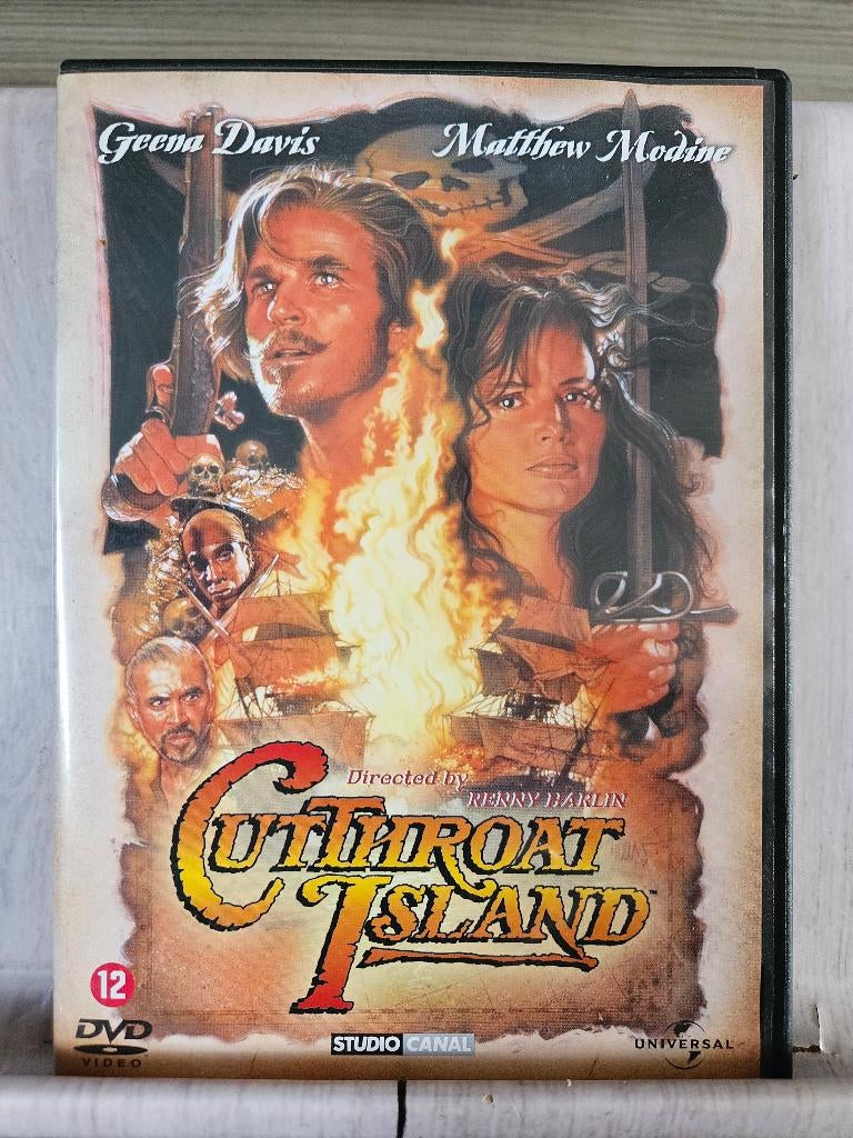 Cutthroat Island (1995) Geena Davis en Matthew Modine – Dvd, Cd's en Dvd's, Vanaf 12 jaar, Ophalen of Verzenden, Zo goed als nieuw