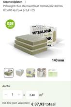 10 pakken Petralana 140mm, Doe-het-zelf en Verbouw, Isolatie en Afdichting, 12 cm of meer, Nieuw, Steenwol, 15 m² of meer