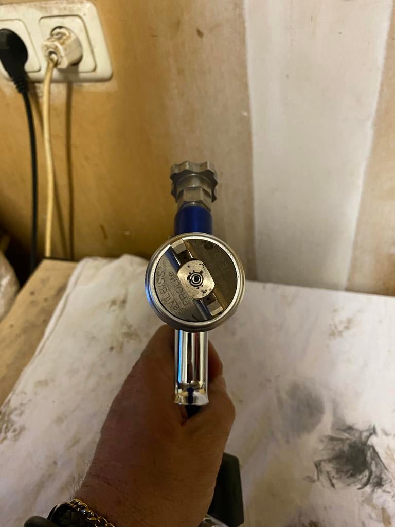 DeVilbiss GTi Pro Lite verfspuit met digitale meter, Ophalen of Verzenden, Gebruikt, Verfspuit of Verfpomp