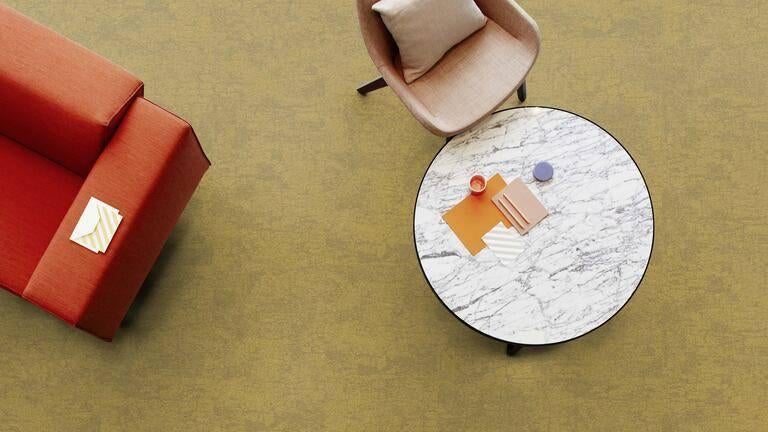 Tapijttegels oker / mosterdgeel tapijttegels van Interface, Huis en Inrichting, Overige kleuren, Nieuw, Ophalen of Verzenden, Tapijttegels