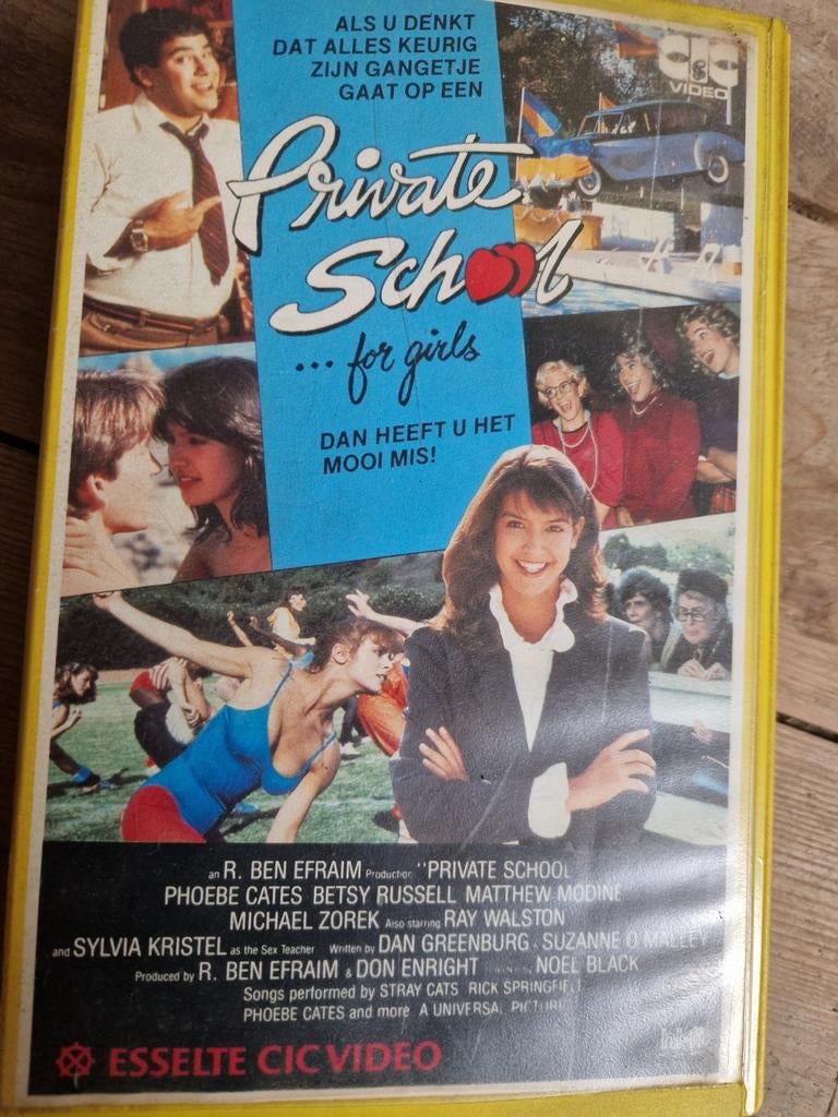 ex rental vhs private school for girls phoebe cates tape, Cd's en Dvd's, VHS | Film, Gebruikt, Vanaf 16 jaar, Ophalen of Verzenden