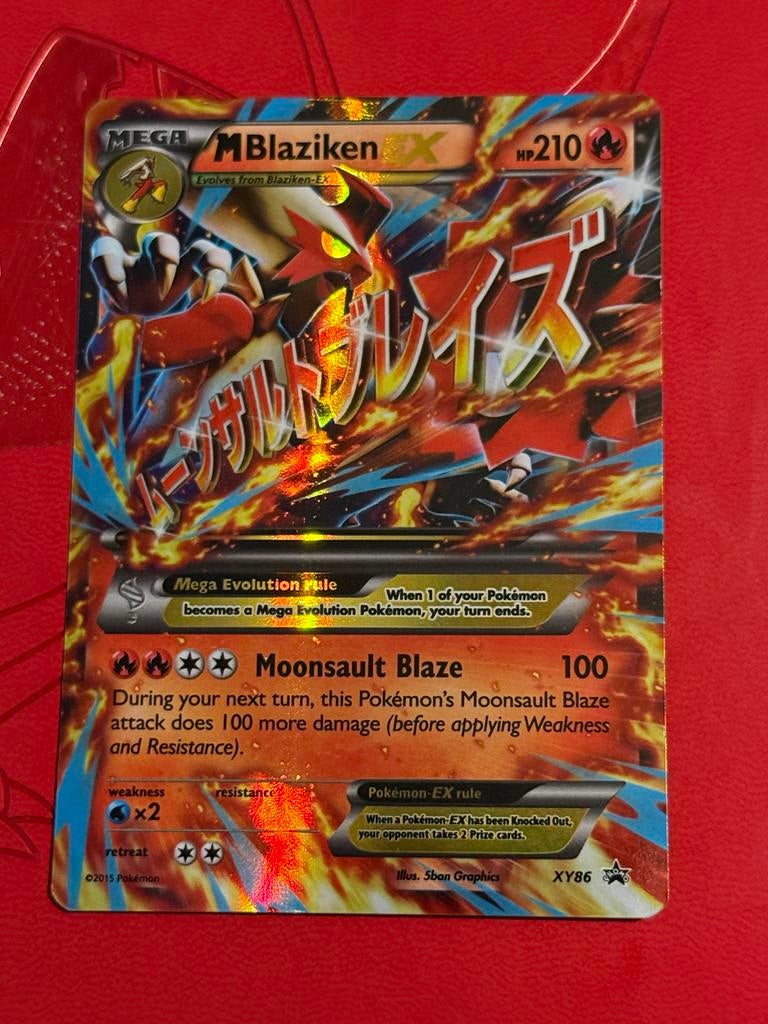 Mega Blaziken EX Zeer Zeldzaam - EXC, Ophalen of Verzenden, Zo goed als nieuw, Losse kaart, Foil