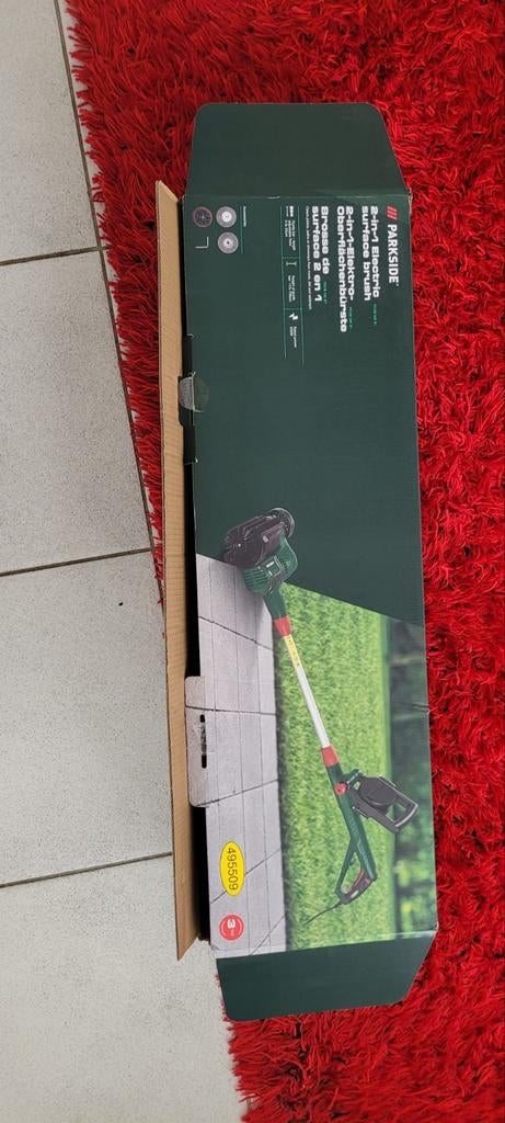 Parkside 2-in-1 Elektrische Oppervlakteborstel, Tuin en Terras, Veegmachines, Ophalen, Zo goed als nieuw