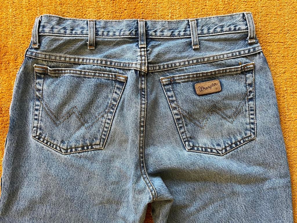 Vintage Wrangler Texas 33x36, Verzenden, Gedragen, Blauw, W33 - W34 (confectie 48/50)