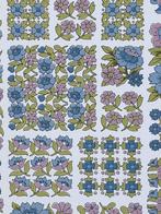 8190 patchwork bloemen vinyl retro blauw roze groen keuken, Ophalen of Verzenden, Minder dan 10 m², Wit