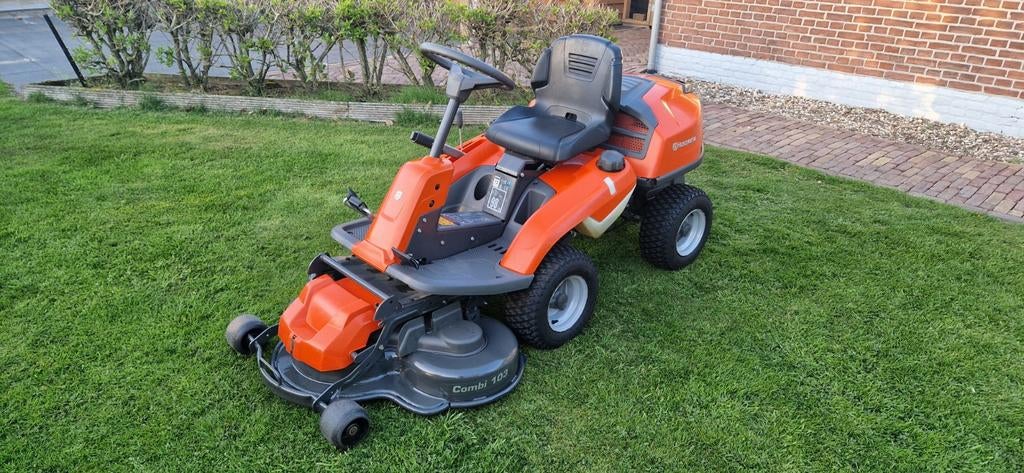 Husqvarna Rider R214TC 2 Cilinder 103 cm maaidek., Gebruikt, Mulchfunctie, Ophalen of Verzenden, 90 tot 120 cm