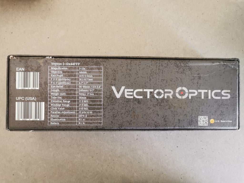 Vector Optics Veyron 3-12x44 FFP richtkijker, Sport en Fitness, Schietsport-accessoires, Ophalen of Verzenden, Zo goed als nieuw