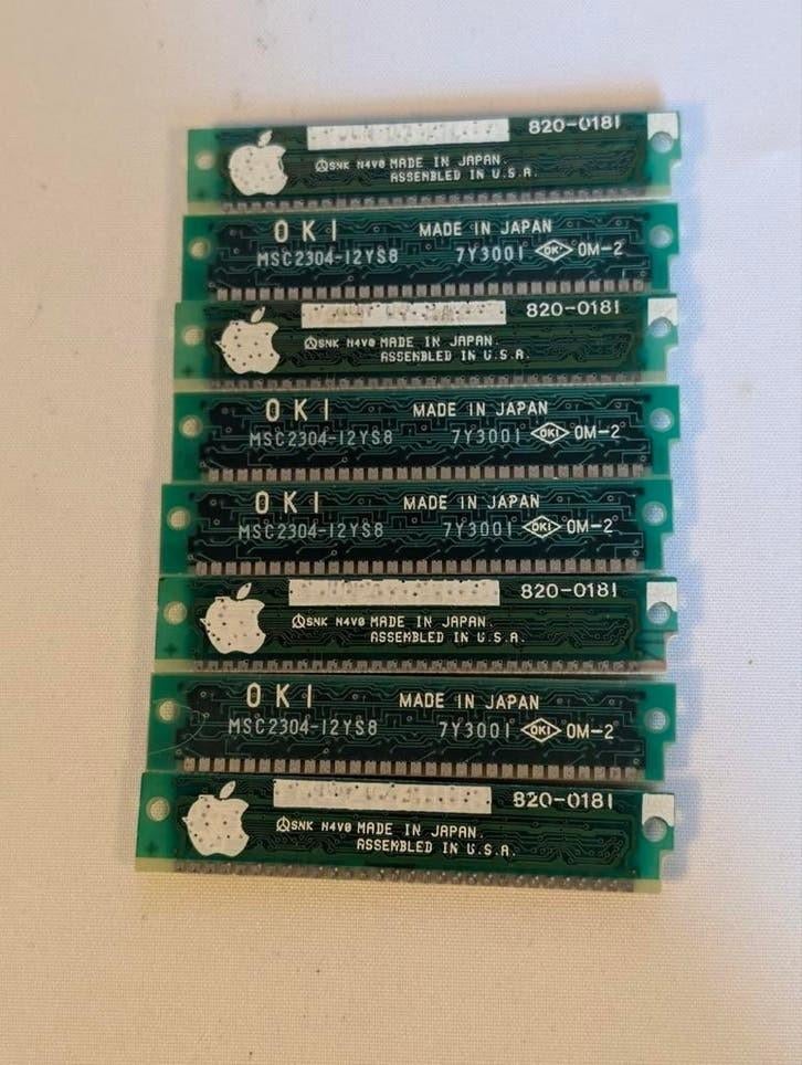 Apple Macintosh RAM SIMM Modules 256 Kb– 8x 30-Pin Geheugen, ., Ophalen of Verzenden, ., Apple
