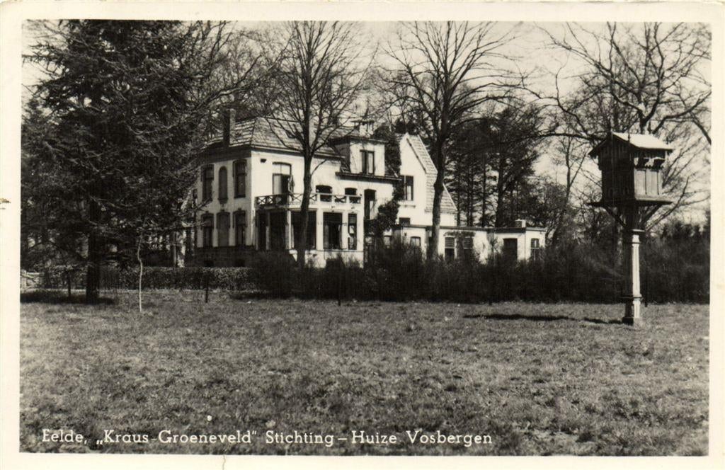 Eelde, Kraus Groeneveld Stichting - Huize Vosbergen - gelope, Verzamelen, Ansichtkaarten | Nederland, Ophalen of Verzenden, 1940 tot 1960