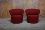 ZGANieuw 2 rode stoffen Rolf Benz 684 design draaifauteuils, Huis en Inrichting, Fauteuils, 75 tot 100 cm, Zo goed als nieuw, 75 tot 100 cm