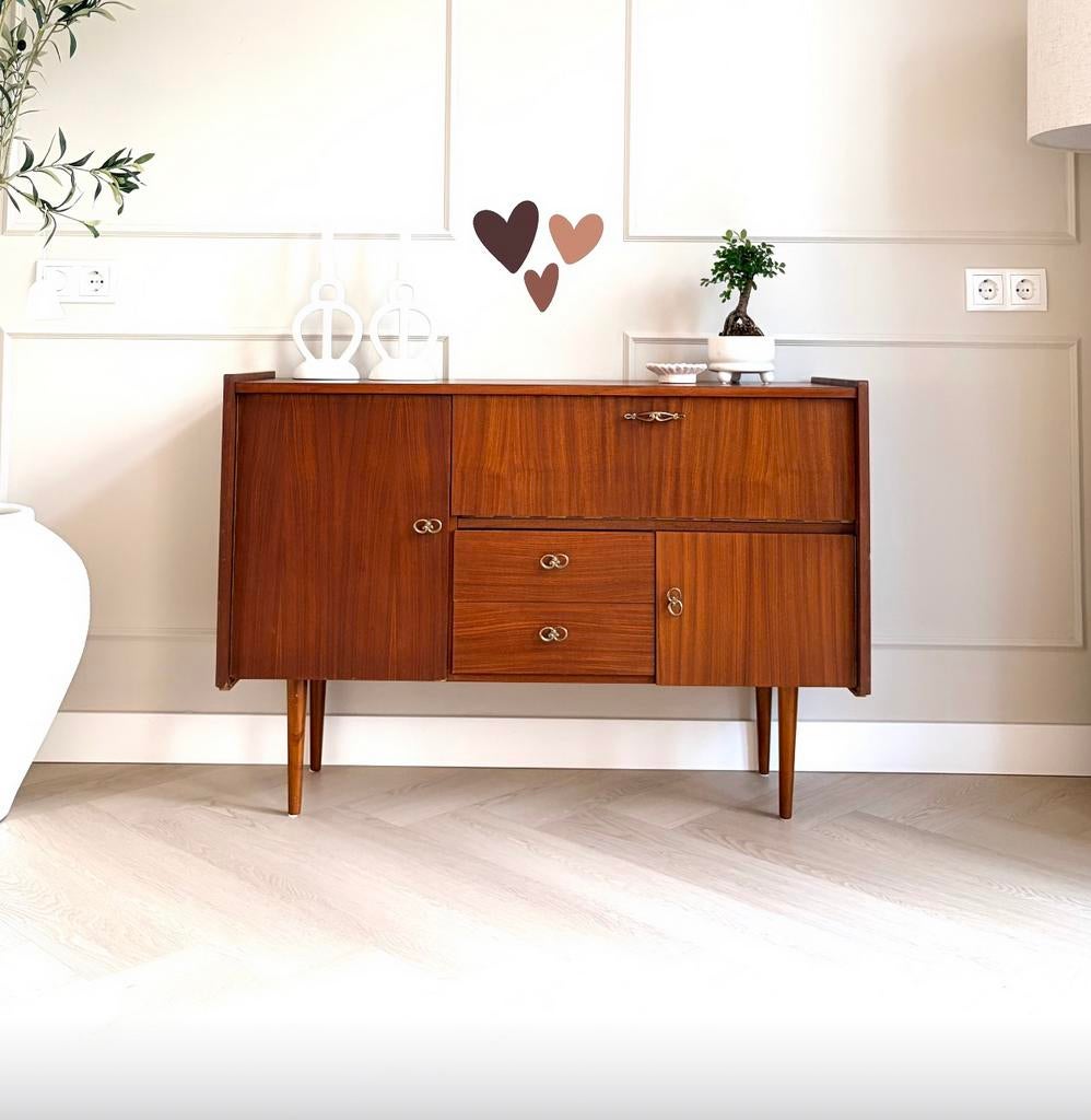 ️♥️ Vintage dressoir kast tv-meubel teak jaren 60 retro, Huis en Inrichting, Kasten | Dressoirs, Ophalen, Zo goed als nieuw, 25 tot 50 cm