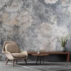 Fotobehang / Behang - Bloemen - Rozen in Betonnen Muur, Verzenden, Minder dan 10 m², Info@fotobehangkoning.nl, Grijs