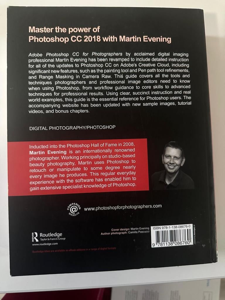 Adobe Photoshop CC for Photographers 2018 Edition, Ophalen of Verzenden, Zo goed als nieuw