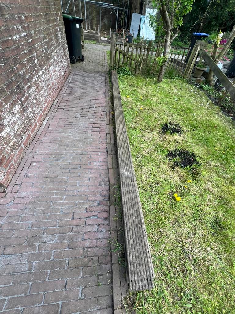 6 keer vlonderplanken ruim 4 meter lang, Ophalen, Zo goed als nieuw, Hout