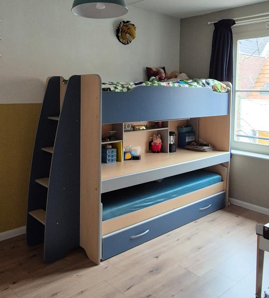 Hoogslaper met bureau, logeerbed en lade, Ophalen, Gebruikt, Hoogslaper