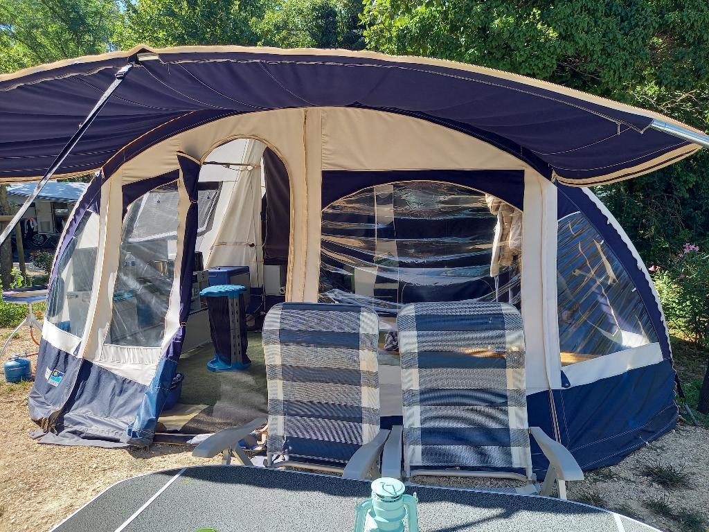 Vouwwagen Jamet Jametic Panorama 2017, Caravans en Kamperen, Ophalen, Blauw, Aanwezig, Jamet