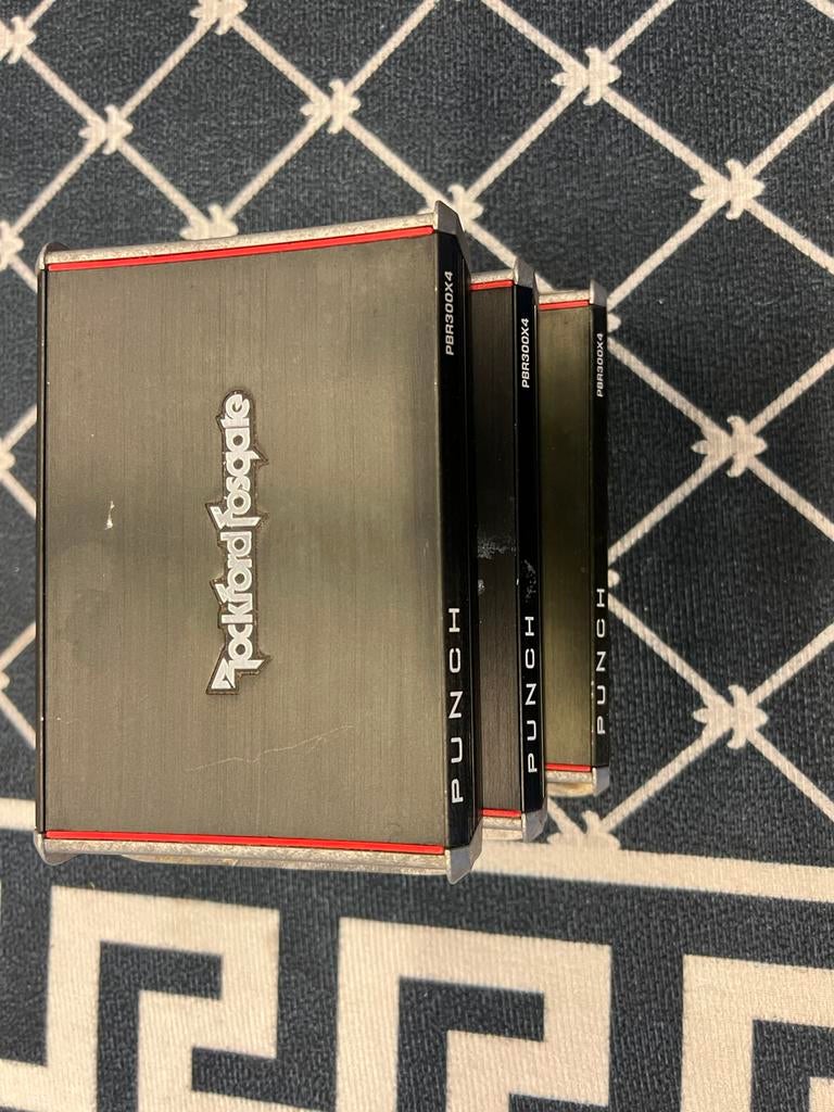 3x Rockford Fosgate versterkers PBR300X4, Ophalen, Zo goed als nieuw