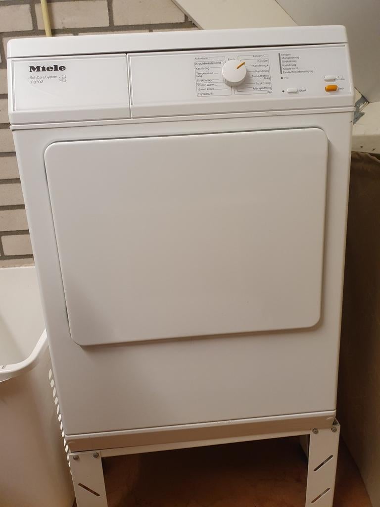 Miele wasdroger T8703, Witgoed en Apparatuur, Wasdrogers, Ophalen, Gebruikt, Luchtafvoer, 85 tot 90 cm