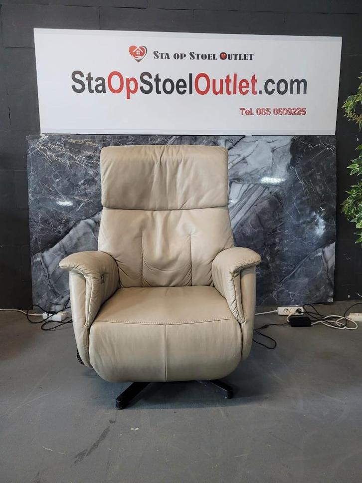 Staopstoel Goteborg Leder met lumbaalknop, Huis en Inrichting, Fauteuils, Zo goed als nieuw, Leer, Minder dan 50 cm, Minder dan 75 cm