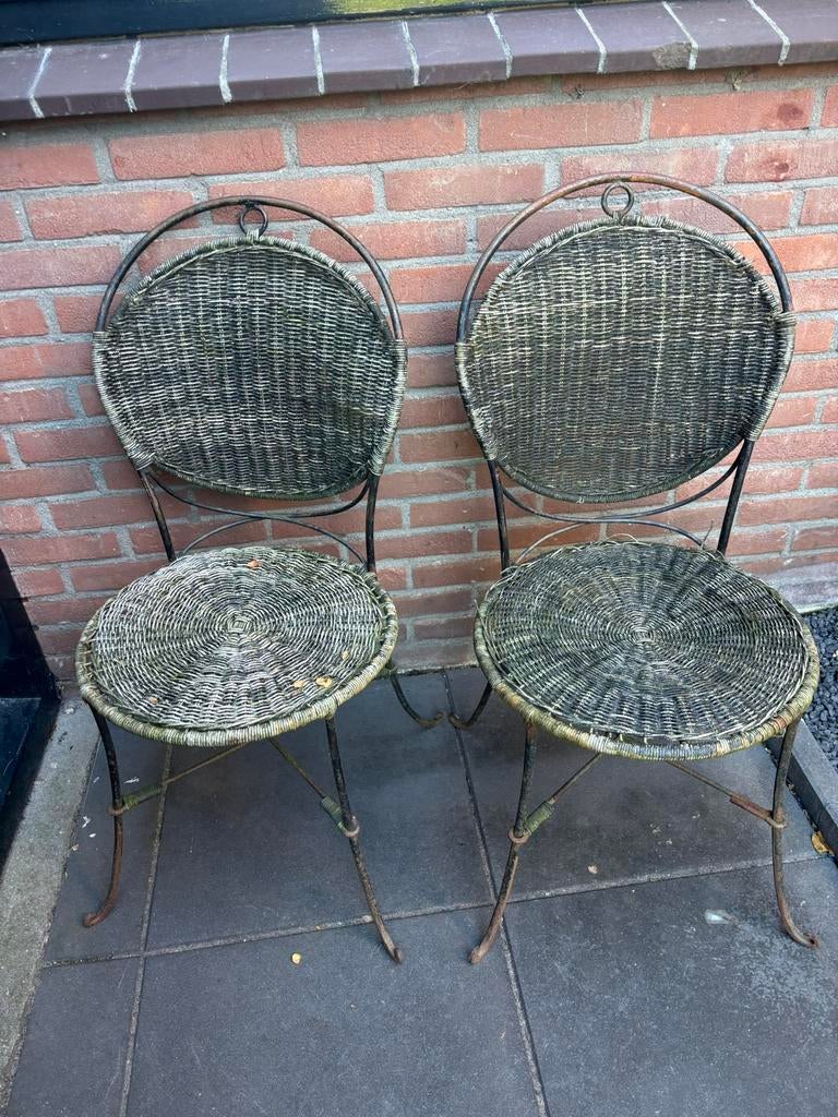 Brocante Smeedijzeren stoel, Ophalen, Gebruikt, Metaal