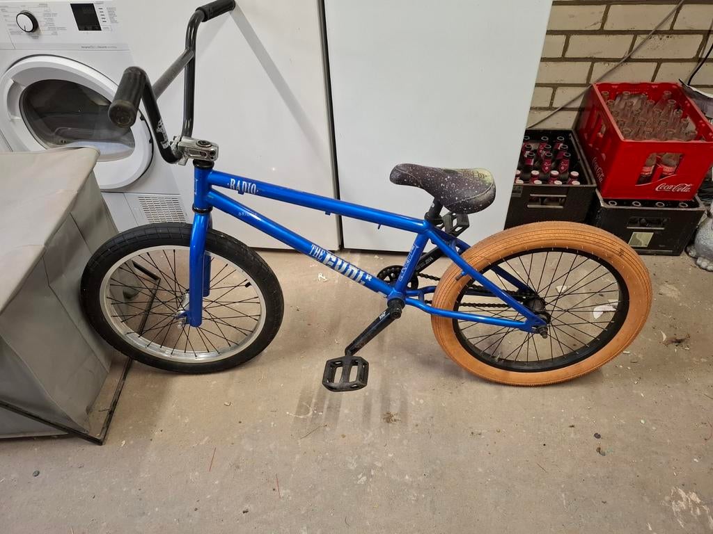 Blauwe BMX met oranje band, Fietsen en Brommers, Ophalen, Gebruikt, Staal