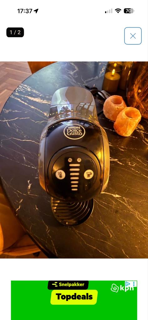 Dolce Gusto Genius S koffiezetapparaat, Witgoed en Apparatuur, Koffiezetapparaten, Ophalen, Koffiemachine, Niet werkend, Koffiepads en cups