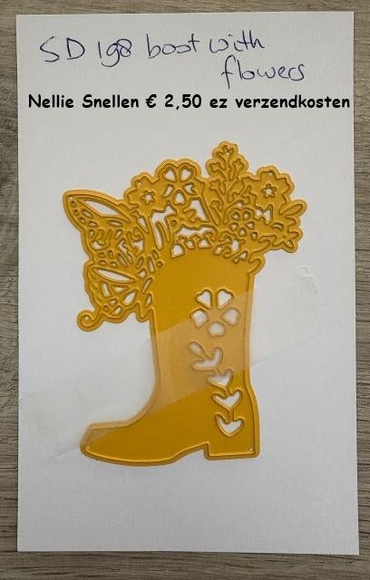 Nellie Snellen SD198 boot with flowers, Ophalen of Verzenden, Zo goed als nieuw, Overige thema's, Pons of Mal