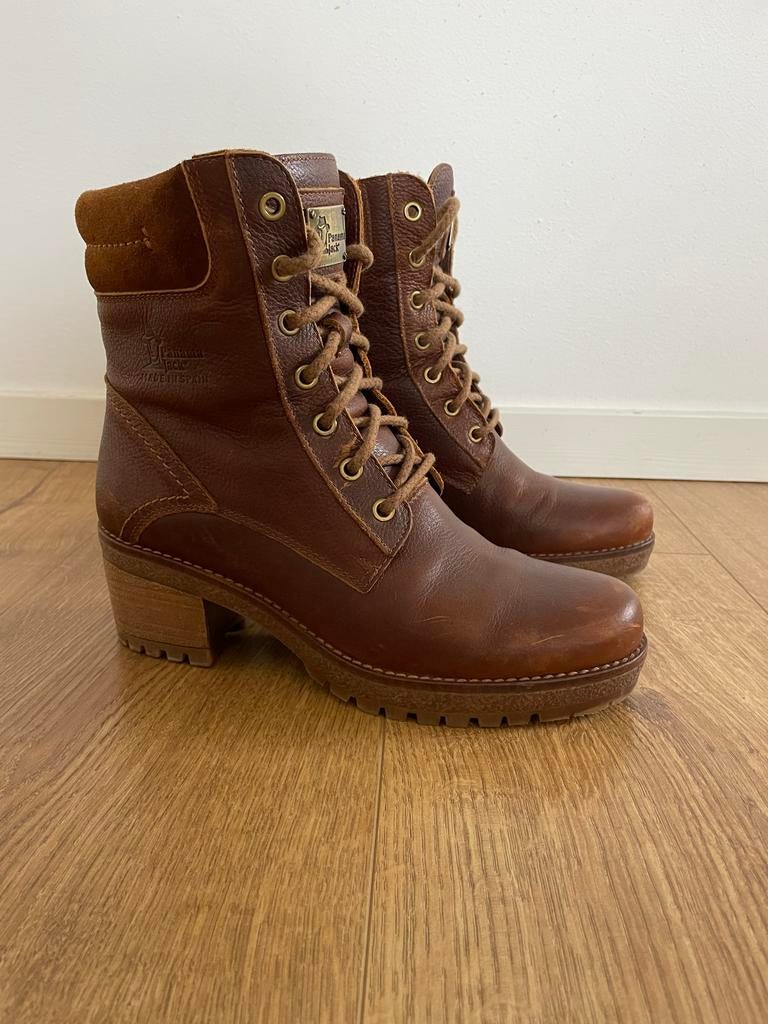 Panama Jack Phoebe B Leren Laarzen Maat 38, Kleding | Dames, Schoenen, Bruin, Lage of Enkellaarzen, Ophalen of Verzenden, Zo goed als nieuw