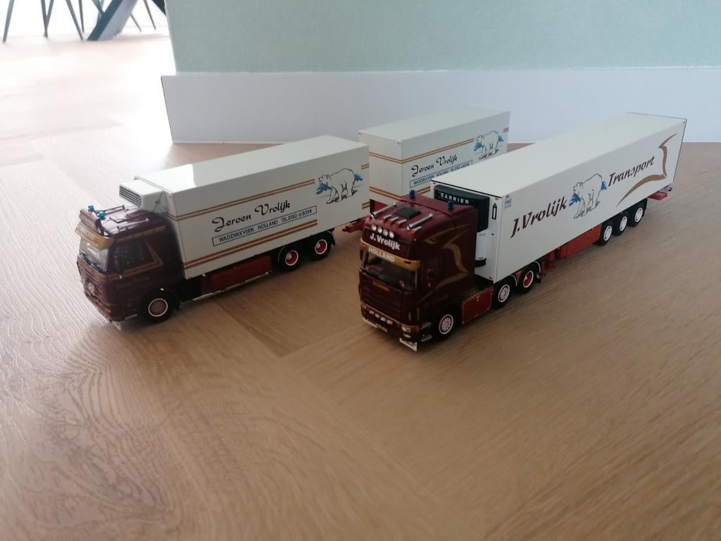 Wsi Scania setje Jeroen Vrolijk, Hobby en Vrije tijd, Modelauto's | 1:50, Ophalen of Verzenden, Nieuw, Bus of Vrachtwagen, Wsi