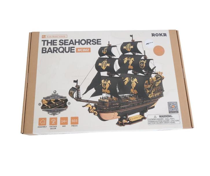 Robotime The Seahorse Barque MCB02, Hobby en Vrije tijd, Knutselen, Nieuw, Ophalen of Verzenden