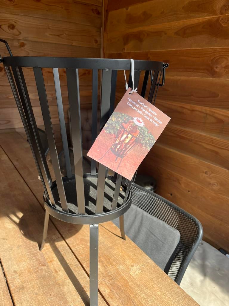 3x Esschert Design vuurkorf zwart – nieuw – Ø34 cm, Ophalen of Verzenden, Nieuw