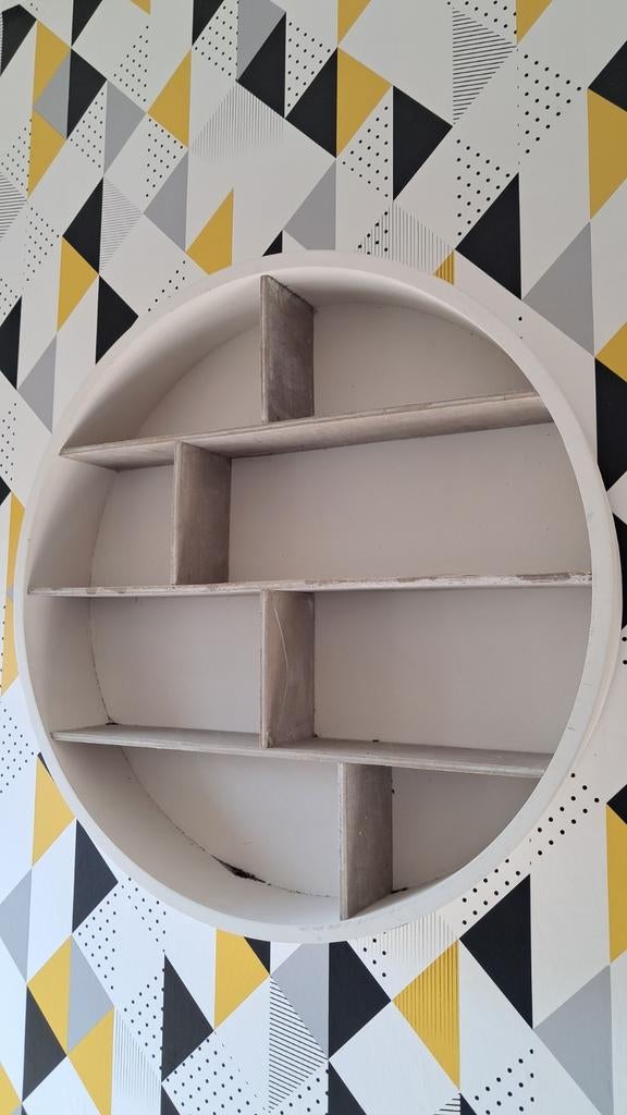 Rond houten wandrek, Huis en Inrichting, Woonaccessoires | Wandplanken en Boekenplanken, Ophalen, Zo goed als nieuw