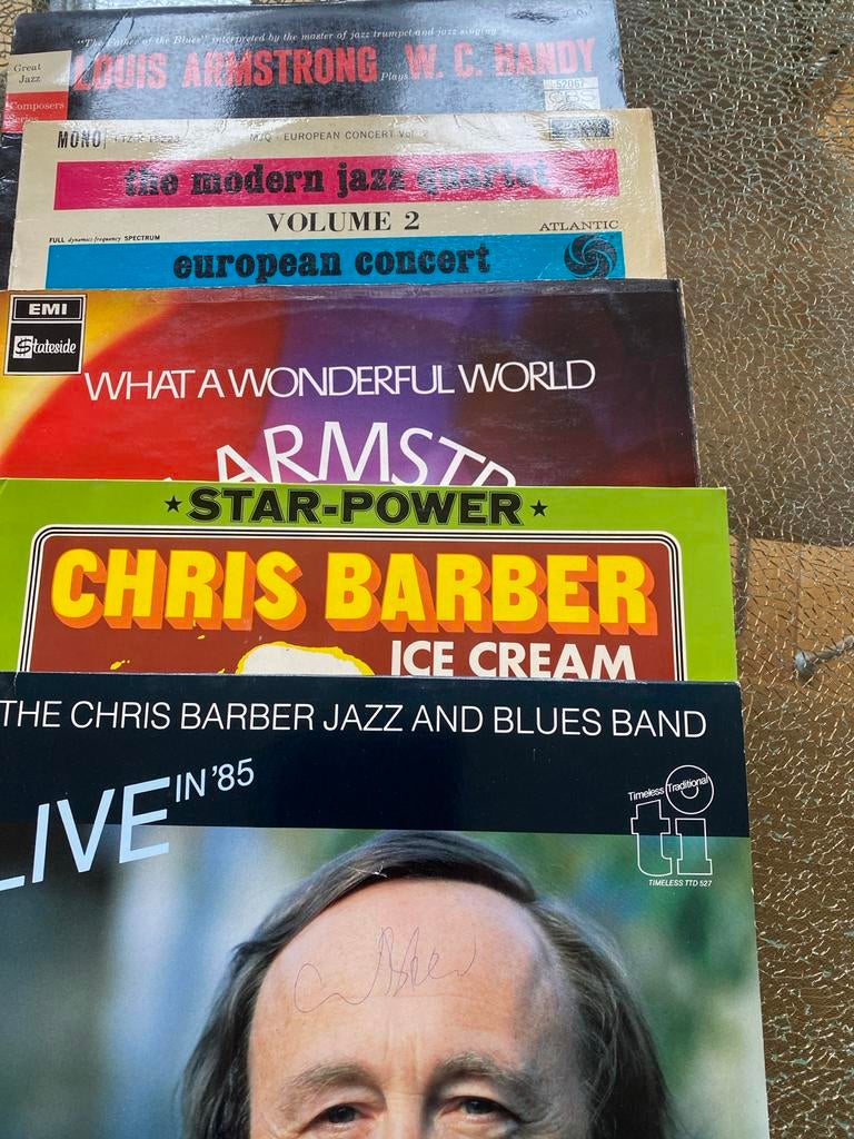 5 Jazz Vinyl Langspeelplaten - Louis Armstrong, Chris Barber, 1960 tot 1980, Gebruikt, Ophalen of Verzenden, 12 inch