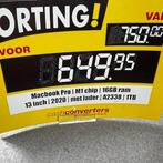 Apple Macbook Pro | 1TB | M1chip | 16GB | A2338 |13"| 397575, Computers en Software, Apple Macbooks, 1 TB of meer, Gebruikt, 2 tot 3 Ghz